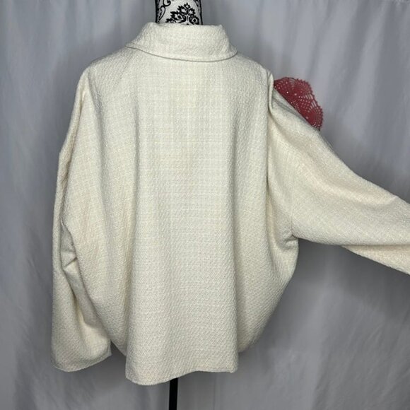 NWT Abercrombie & Fitch Off-White Tweed Jacket Size XXL - Picture 6 of 12